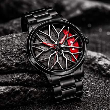 Premium Star Spinner Watch Black Red